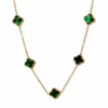 Collier trèfles verts gold