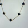 collier trèfles bleus dorés